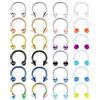 Rajnard Septum Piercing Septum 16G 8mm/10mm Acciaio Chirurgico e plastica Helix Trago Piercing Cartilagine Labbro Anello a Ferro di Cavallo Perla Sfera Fluorescente
