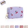 Playexen 11 * 5 * 8cm Mini Pochette Donna Trucchi Piccola Trousse da Borsetta Ragazza Mini Beauty Case da Viaggio per Rossetti Organizer Borse da Cosmetic Portatile Portatile Amica Compleanno(Viola-ciliegia)