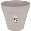 elho loft urban round wheels 40cm vaso da fiori - Warm Grey | Ø 38.5 x Alt. 35.3 cm | Adatto per esterni | Plastica riciclata al 100%
