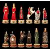 Figuren Shop GmbH Set Di Pedine Scacchi - Inglesi Vs Scozzesi, Gioco Strategia Scacchi
