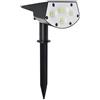 REXER Faretto con ricarica solare, faretto segna passi, faro da giardino con sensore crepuscolare, faro led luce naturale