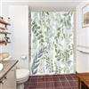Uiiooazy Tenda Doccia Antimuffa 150x180cm Foglie Blu Grigio Eucalipto Verde | Tenda da Doccia Foglie Verdi Salvia Pianta Impermeabile Tessuto in Poliestere Lavabile per Vasca da Bagno con 10 Anelli