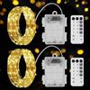 Suright Luci LED a Batteria, 2 x 6M 60LED Lucine LED Decorative 8 modalità | con timer Luci Stringa Impermeabile IP65 Esterno Interno Luci LED Stringa per Natale Matrimonio Feste Giardino Stanza