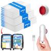Vacbird Sacchi Sottovuoto Vestiti con Pompa Elettrica Usb, 12 Pezzi di Buste Sottovuoto (4x 40 * 40cm / 4x 40 * 50cm / 4x 40 * 60cm) Sacchetti Sottovuoto Vestiti Viaggio, Riutilizzabili, Salvaspazio