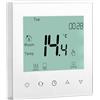 Heschen Termostato per riscaldamento a pavimento radiante digitale,HS-C505,230VAC 3A,Termostato per riscaldamento a pavimento,Regolatore di temperatura Riscaldatore,7 giorni di lavoro,Vetro temperato