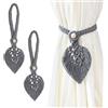 IVEOPPE 2 Pezzi fermatende Boho Deko - fermatende, Grigio | reggitende in cotone macramè, tiebacks, clip per tende, fermagli a molla per tende e tendaggi decorativi