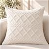 B O S A L O N I Federa Cuscino 45x45 cm BOSALONI HOME Atelier Collection, Copricuscino Decorativo Jacquard a Quadretti con Zip Nascosta, Fodera Elegante per Divano, Letto e Salotto Moderno (Bianco Perla)