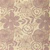 Kt KILOtela - Tela Canvas stampata, decorazione, tappezzeria, cuscini, tende, copriletti, borse, tovaglie, 100 cm di lunghezza x 280 cm di larghezza, foglie, lilla, beige - 1 metro