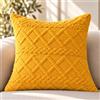 B O S A L O N I Federa Cuscino 45x45 cm BOSALONI HOME Atelier Collection, Copricuscino Decorativo Jacquard a Quadretti con Zip Nascosta, Fodera Elegante per Divano, Letto e Salotto Moderno (Giallo Ambra)