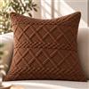 B O S A L O N I Federa Cuscino 45x45 cm BOSALONI HOME Atelier Collection, Copricuscino Decorativo Jacquard a Quadretti con Zip Nascosta, Fodera Elegante per Divano, Letto e Salotto Moderno (Marrone Amande)