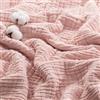 Exclusivo Mezcla Coperta in Mussola 100% Cotone, 6 Strati, Rosa | 230x270 cm, Leggera, Traspirante, Morbida e Confortevole, Adatta per l'estate, come Copriletto o Copertura Decorativa