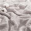 Exclusivo Mezcla Coperta in Mussola 100% Cotone, 6 Strati, Grigio Chiaro | 230x270 cm, Leggera, Traspirante, Morbida e Confortevole, Adatta per l'estate, come Copriletto o Copertura Decorativa