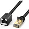 J&D Cavo di Rete Prolunga, CAT 6 Cavo Adattatore Estensore di Ethernet (6.9 Meter) - Supporta CAT 6 / CAT5e / Cat5 Modelli, RJ45 Fili Riparati Maschi alle Femmine