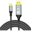 YIWENTEC Cavo USB C a DisplayPort 2.1, 16 K 30hz, 8 K 60hz, 4 K 240hz, cavo Thunderbolt 4/3 to DP 40 Gbps, compatibile con la modalità MST/Clamshell Mode, Type C DP 2.1 Cable (2 M)