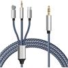Satevol Cavo Aux 3 in 1 a Jack 3.5mm, [Certificato MFI] 1.2M Adattatore Audio | USB-C & Jack 3.5mm a Jack, Compatibile con 16/15/14 Smartphone, MP3, Cuffie, Auto, Altoparlanti Stereo