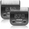 BESTBOMG Lama di Ricambio per toelettatura di Cani, Compatibile con Le Serie Heiniger/Andis A5/Wahl 10KM Series Tosaerba per Cani, Taglia 5F 1/4" (6,3 mm) Lunghezza di Taglio, 2 unità Nero