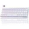 Merkloos Tastiera meccanica per gaming - 60% - Wireless con Bluetooth - RGB - Switch rossi - Bianca