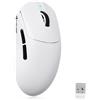 Merkloos Mouse da gioco senza fili - 55 g - Sensore PAW3311 - Bianco