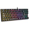 Merkloos Tastiera da gioco meccanica - TKL - RGB - Layout spagnolo QWERTY - Interruttori rossi - Nero