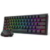 Merkloos Tastiera e mouse wireless - 60% - Ricevitore 2,4 GHz condiviso - 7200 DPI - Nero