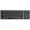 Merkloos Tastiera wireless con tastierino numerico - Layout US QWERTY - Retroilluminata - Grigio