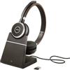 Jabra Evolve 65 SE Cuffie Wireless Mono - Bluetooth, Dongle USB-A+supporto, Tutte le piattaforme, Nuova edizione