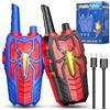 Toyokid Walkie-Talkie Bambini Ricaricabili, Giochi Bambini 3 4 5 6 7 8 9 10 Anni Maschio Spider Walkie Talkie Regalo Bambino 3 4 5 6 7 8 9 10 Anni Giochi da Esterno Giocattoli Bambino Regali di Bambini