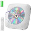 Gueray Lettore CD Portatile Bluetooth con 1800mAh Lettores CDs Desktop Ricaricabile per la Casa con Doppi Altoparlanti Telecomando FM Radio Timer USB AUX Porta Auricolare-Bianco