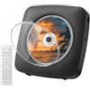 Gueray Lettore CD Portatile Bluetooth con 1800mAh Lettores CDs Desktop Ricaricabile per la Casa con Doppi Altoparlanti Telecomando FM Radio Timer USB AUX Porta Auricolare-Nero