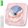 Gueray Lettore CD Portatile Bluetooth con 1800mAh Lettores CDs Desktop Ricaricabile per la Casa con Doppi Altoparlanti Telecomando FM Radio Timer USB AUX Porta Auricolare-Rosa