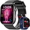 FOSMET Smartwatch Donna Salute, ECG, VFC, BMI, Micro-Check-Up, Sonno, Nero | 1.97" AMOLED Orologio Fitness, 24H Frequenza Cardiaca, SpO2, 140+ Sport Temperatura Chiamata Bluetooth Notifiche, Android iOS
