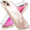iVoler Cover per iPhone 13 con 2 Vetro Temperato, MagSafe, Trasparente | Set 3-in-1, Anti-Urto Militare, Custodia Traslucida Opaca Sottile, Anti-Impronte, Anti-Graffio