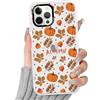 Kivlclri Autunno Halloween Cover per iPhone 12 Pro Max 6,7'' Custodia per Cellulare Autumn Fall Foglie d'acero Zucca Disegni Disegno Motivo Aesthetic, Trasparente Silicone TPU Antiurto Ragazze Case