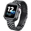 BINLUN Cinturino Metallo Compatibile con Apple Watch 46mm 45mm 44mm 42mm 41mm 40mm 38mm 49mm Cinturini in Acciaio con Custodia in TPU Adatto per iWatch Series Ultra/SE3/11/10/9/8/7/SE2/SE/6/5/4/3/2/1