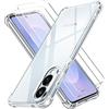 iVoler 3 in 1 Cover per Samsung Galaxy S25 Edge 5G (Non per Samsung Galaxy S25) con 2 Pezzi Pellicola Vetro Temperato, Trasparente Antiurto Custodia, Sottile Morbida in Silicone TPU Protettiva Case