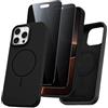 Pnakqil Magnetica Cover per iPhone 16 Pro Max Compatibile con MagSafe Custodia con 2 Pezzi Privacy Pellicola Protettiva, Morbido Liquido Silicone Antiurto Bumper Case per iPhone 16 Pro Max, Nero