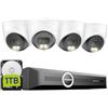 SANNCE 2K PoE Kit Videosorveglianza Esterno, 4×3MP Telecamera da Esterno | 6MP 8CH NVR 1TB HDD, Videocamera Sorveglianza con Visione Notturna Colori, Riconoscimento Persone/Veicolo, Audio, IP67
