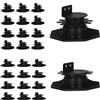 BURMONG Set 24 Supporti Regolabili Pavimento, Supporto Regolabile per Assi da Terrazzo, Sottostruttura in Legno, WPC e Pietra, Altezza Regolabile 30-60mm