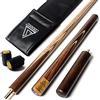 CUESOUL 3/4 57" 18oz Stecca da Biliardo Snooker, Punta 9.5mm con Custodia | Estensione 6"+telescopica, frassino e noce, design classico con custodia. Regalo ideale.