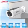 ANRAN Telecamera Solare Wireless ANRAN 2K per Protezione Domestica, Videocamera di Sicurezza WIFI 2.4G con Pannello Solare, Faro e Visione Notturna a Colori