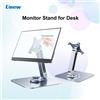 UNEW Supporto per Monitor Portatile in Lega di Alluminio da Scrivania 360 ° Supporto Girevole VESA 75x75 Compatibile con Viti M4, Capacità di Carico 5KG, Ultra Stabile