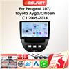 OSSURET Android Auto Radio per Citroen C1 Peugeot 107 Toyota Aygo 2 Din Car Stereo Multimedia Player Carplay GPS Screen Audio 2005-2014