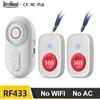 VeryHome Pulsante di Chiamata d'Emergenza SOS Wireless per Anziani con Vibrazione, Allarme Personale Portatile per Assistenza agli Anziani, Notifica Remota, Aiuto