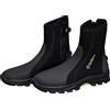DIVE&SAIL Stivali da immersione in neoprene Stivaletti da surf per muta da 5 mm per uomo Donna Stivali da sub alti con cerniera con suola in gomma antiscivolo Scarpe da acqua