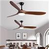 INTELLIGENT FAN Ventilatore da soffitto industriale vintage da 36, 42, 52, 60 pollici in ABS con luce e telecomando, ventilatore decorativo retrò di grandi dimensioni