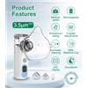 AiQUE Ricarica Mini Nebulizzatore Portatile Inalatore Palmare Nebulizzatore Ad Ultrasuoni Atomizzatore Medico Bambino Adulto per Tosse Asma