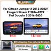 AURAAI X100 Android 13 Autoradio Per Fiat Ducato 3 per Citroen Jumper 2 per Peugeot Boxe Carplay Doppio Microfono ADAS 360Camera UIS7870
