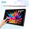 UNEW Monitor portatile touchscreen da 11 pollici 2.5K 2560x1600 IPS VESA 75*75mm 16:10 USB-C HDMI Display per laptop Mac PC PS5 Switch