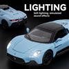 Modellino Maserati MC20 in Scala 1:32, Replica in Lega di Alta Qualità, Auto Sportiva Convertibile da Collezione, Regalo, Decorazione da Scrivania con Luci e Suoni