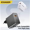 ESSAGER Caricatore Essager 65W GaN PD Tipo C USB, Supporta QC3.0, Caricatore Rapido Portatile per iPhone, Huawei, Xiaomi, Laptop